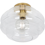 Robert Abbey Horizon Flushmount Modern Brass Finish w/ Clear Glass Clear Glass