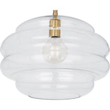 Robert Abbey Horizon Pendant Modern Brass Finish w/ Clear Glass Clear Glass