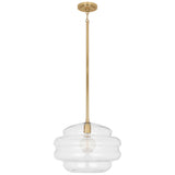 Robert Abbey Horizon Pendant Modern Brass Finish w/ Clear Glass Clear Glass