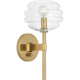 Robert Abbey Horizon Wall Sconce Modern Brass Finish w/ Clear Glass Clear Glass