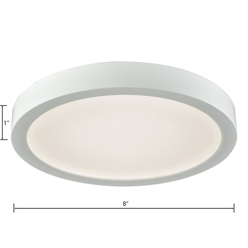 Thomas Lighting Titan Low Profile Flush Mount LED Ceiling Light Oil Rubbed Finish for Hallways White 8 inches Round CL781134