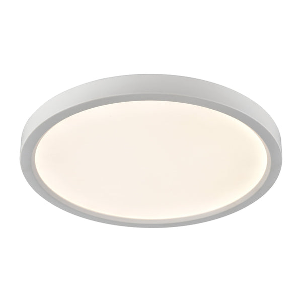 Thomas Lighting Titan Low Profile Flush Mount LED Ceiling Light Oil Rubbed Finish for Hallways White 13 inches Round CL781334