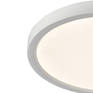 Thomas Lighting Titan Low Profile Flush Mount LED Ceiling Light Oil Rubbed Finish for Hallways White 13 inches Round CL781334