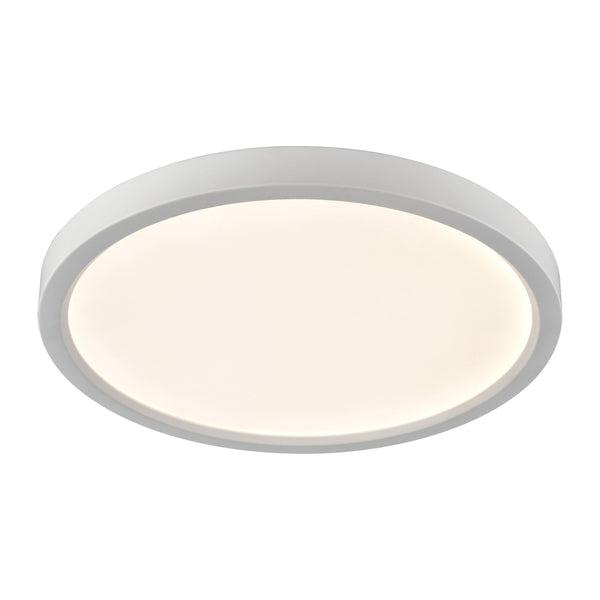 Thomas Lighting Titan Low Profile Flush Mount LED Ceiling Light Oil Rubbed Finish for Hallways White 15 inches Round CL781434