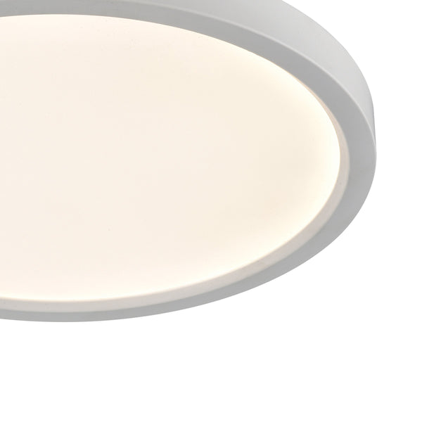 Thomas Lighting Titan Low Profile Flush Mount LED Ceiling Light Oil Rubbed Finish for Hallways White 15 inches Round CL781434