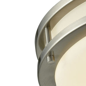 Thomas Lighting Clarion Architectural LED Flush Mount with Glass Diffuser for Modern Interiors Nickel 11 inches CL782012