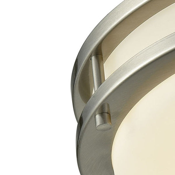 Thomas Lighting Clarion Architectural LED Flush Mount with Glass Diffuser for Modern Interiors Nickel 11 inches CL782012