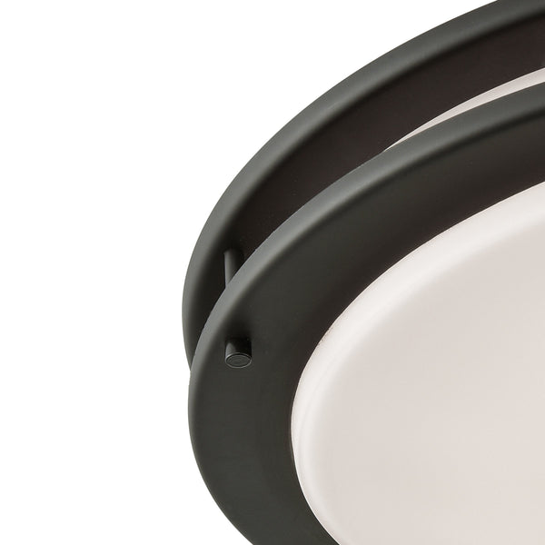 Thomas Lighting Clarion Architectural LED Flush Mount with Glass Diffuser for Modern Interiors Bronze 15 inches CL782021