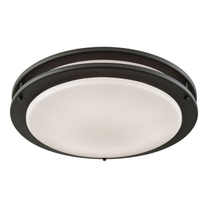Thomas Lighting Clarion Architectural LED Flush Mount with Glass Diffuser for Modern Interiors Bronze 14 inches CL782041