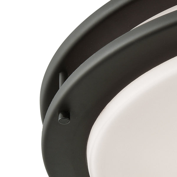 Thomas Lighting Clarion Architectural LED Flush Mount with Glass Diffuser for Modern Interiors Bronze 14 inches CL782041