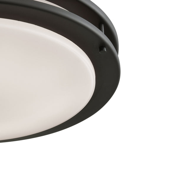 Thomas Lighting Clarion Architectural LED Flush Mount with Glass Diffuser for Modern Interiors Bronze 14 inches CL782041