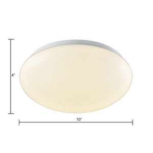 Thomas Lighting Kalona Integrated LED Flush Mount Slim Round Dome for Bedroom and Hallway Ceilings 10 inches CL783004