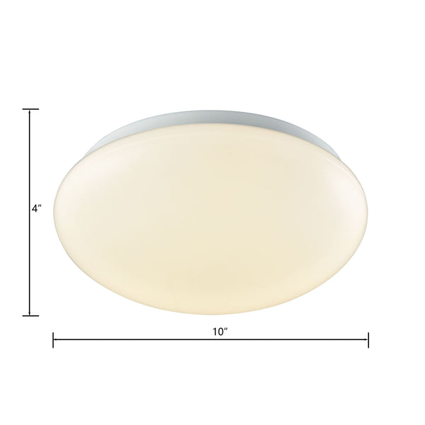 Thomas Lighting Kalona Integrated LED Flush Mount Slim Round Dome for Bedroom and Hallway Ceilings 10 inches CL783004