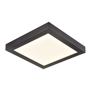 Thomas Lighting Titan Low Profile Flush Mount LED Ceiling Light Oil Rubbed Finish for Hallways Bronze 6 inches Square CL791331