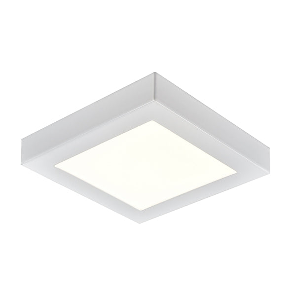 Thomas Lighting Titan Low Profile Flush Mount LED Ceiling Light Oil Rubbed Finish for Hallways White 6 inches Square CL791334