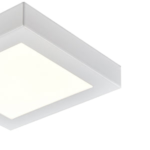 Thomas Lighting Titan Low Profile Flush Mount LED Ceiling Light Oil Rubbed Finish for Hallways White 6 inches Square CL791334