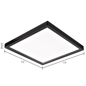 Thomas Lighting Titan Low Profile Flush Mount LED Ceiling Light Oil Rubbed Finish for Hallways Bronze 8 inches Square CL791431