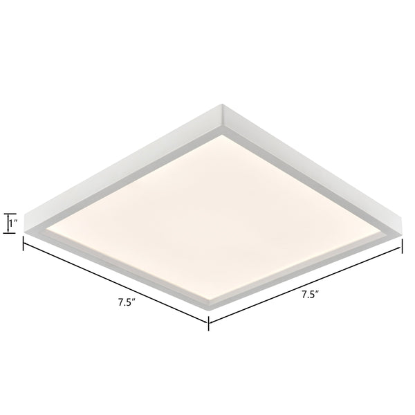 Thomas Lighting Titan Low Profile Flush Mount LED Ceiling Light Oil Rubbed Finish for Hallways White 8 inches Square CL791434