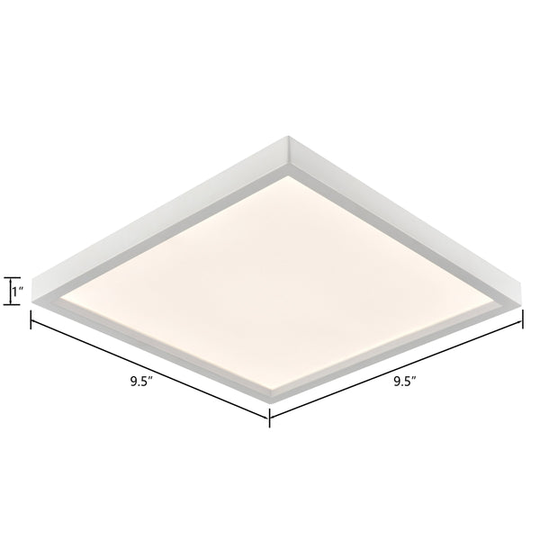 Thomas Lighting Titan Low Profile Flush Mount LED Ceiling Light Oil Rubbed Finish for Hallways White 10 inches Square CL791534
