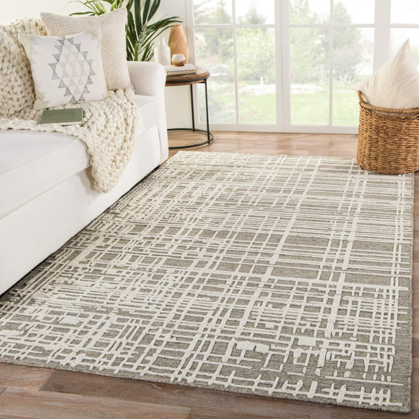 Jaipur Living Jaipur Living Arlo Handwoven Wool Trellis Rug Neutral Geometric Flatweave for Any Room 8' x 10' RUG143975