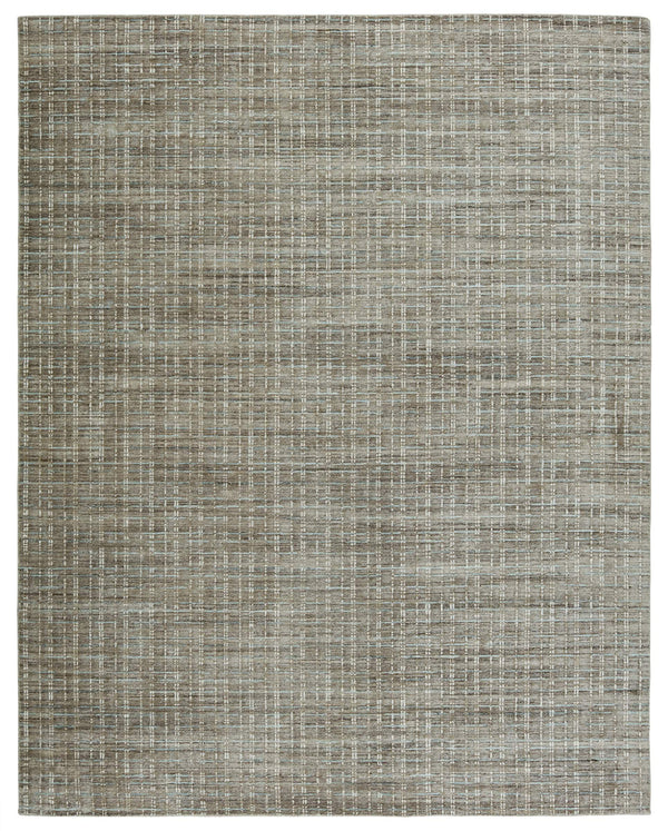 Jaipur Living Jaipur Living Thaddea Hand Knotted Striped Viscose Wool Accent Rug for Entryways Gray 9'X12' RUG150017