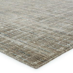 Jaipur Living Jaipur Living Thaddea Hand Knotted Striped Viscose Wool Accent Rug for Entryways Gray 9'X12' RUG150017