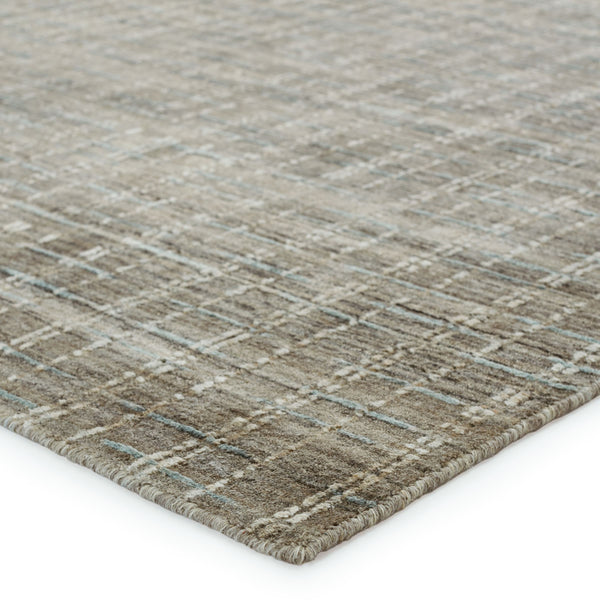 Jaipur Living Jaipur Living Thaddea Hand Knotted Striped Viscose Wool Accent Rug for Entryways Gray 9'X12' RUG150017