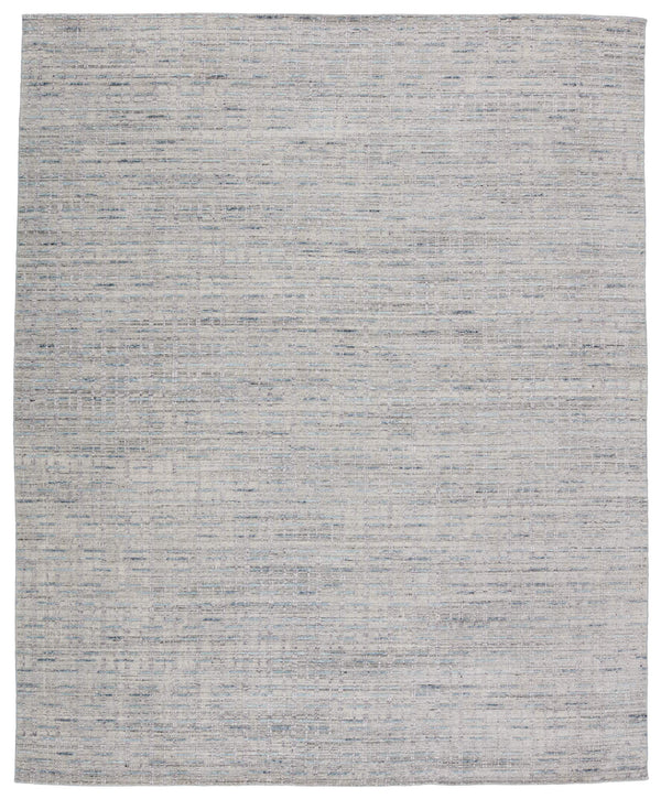 Jaipur Living Jaipur Living Thaddea Hand Knotted Striped Viscose Wool Accent Rug for Entryways Light Gray 9'X12' RUG150023