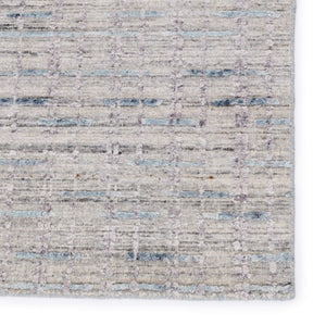 Jaipur Living Jaipur Living Thaddea Hand Knotted Striped Viscose Wool Accent Rug for Entryways Light Gray 9'X12' RUG150023