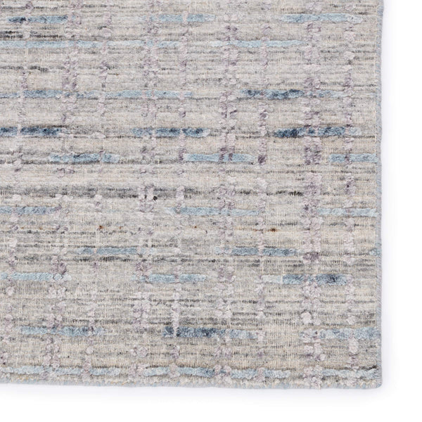 Jaipur Living Jaipur Living Thaddea Hand Knotted Striped Viscose Wool Accent Rug for Entryways Light Gray 9'X12' RUG150023