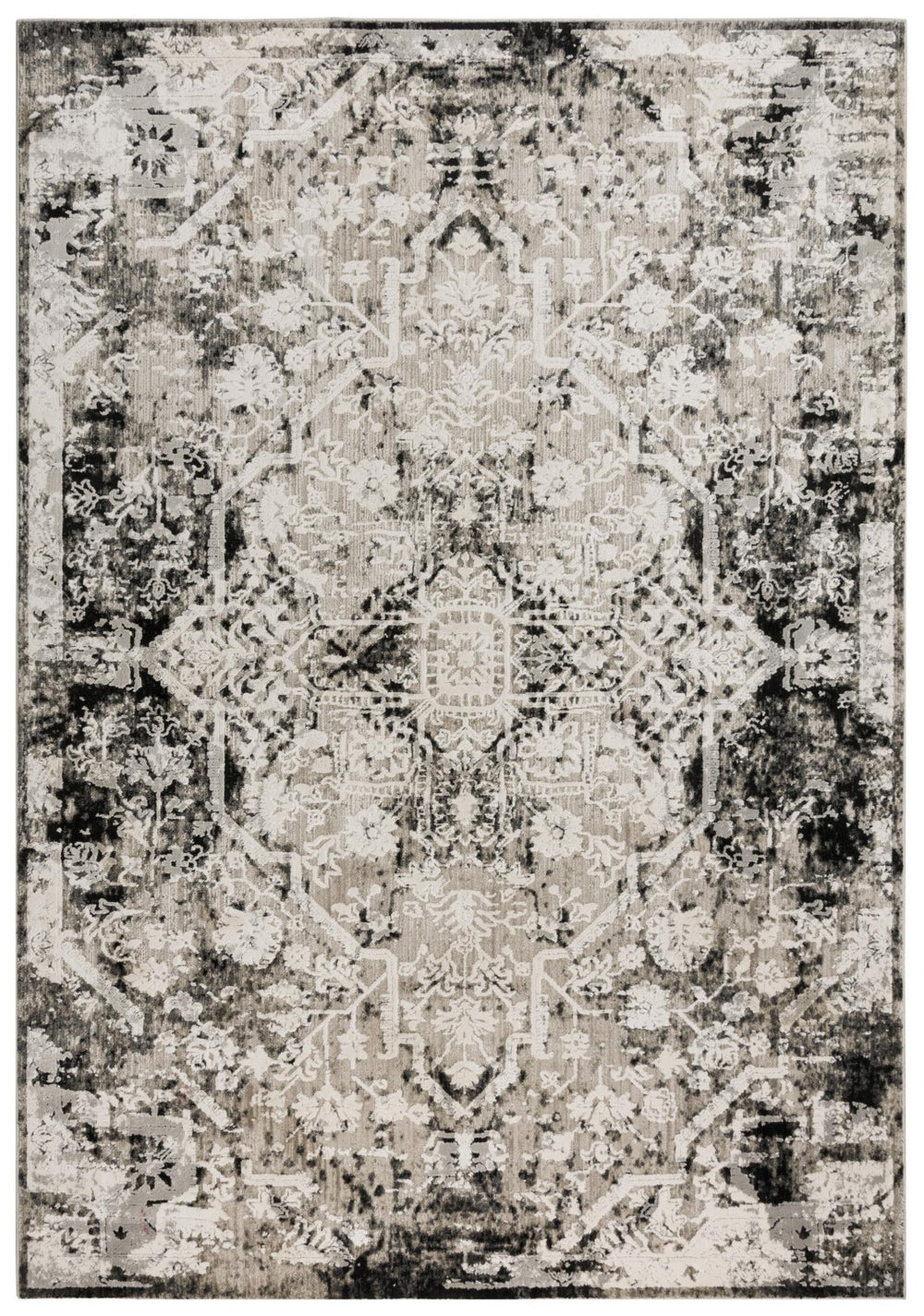 Rizzy Calabria CLA798 Power Loomed Contemporary/Modern Polyester Rug Natural 8'10" x 11'10"