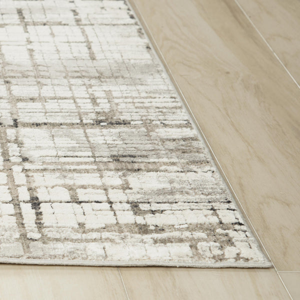 Rizzy Calabria CLA799 Power Loomed Contemporary/Modern Polyester Rug Ivory 8'10" x 11'10"