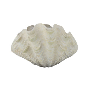 Zeugma Clam Shell 11457 - Stunning Natural Resin Finish, 19"X13"X12" Decorative Shell For Home Décor & Gifts   Cf1111457