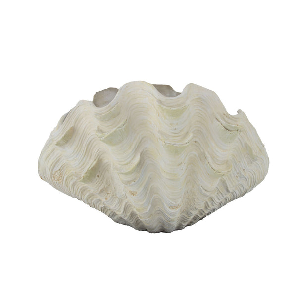 Zeugma Clam Shell 11457 - Stunning Natural Resin Finish, 19"X13"X12" Decorative Shell For Home Décor & Gifts   Cf1111457
