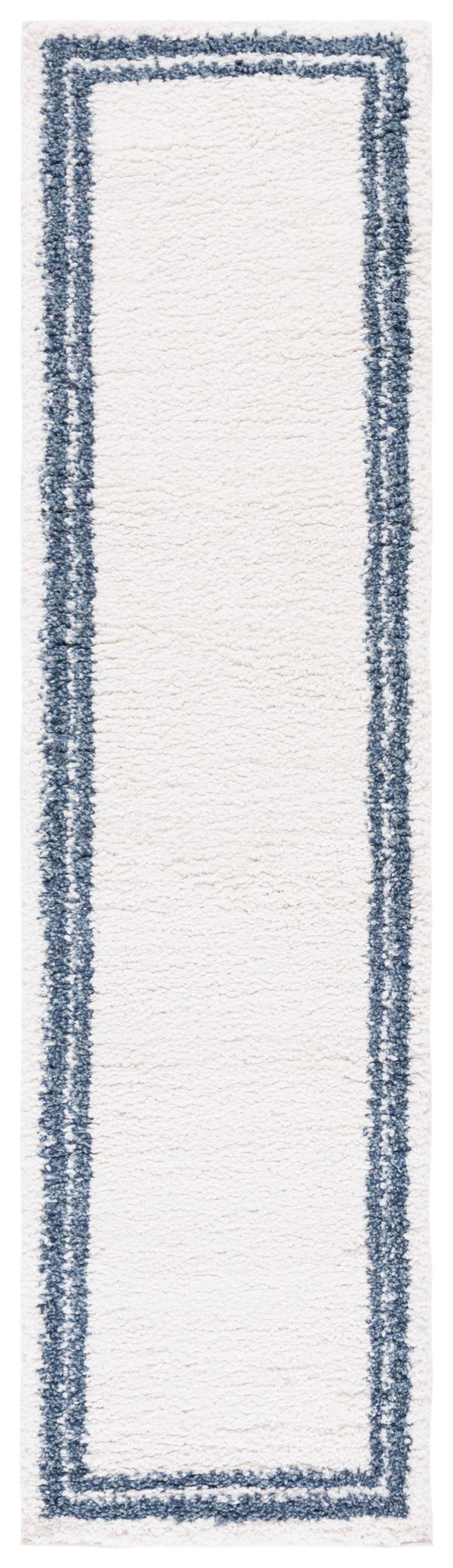 Safavieh Calico Plush Ivory & Blue Shag Rug — Power-Loomed Turkish Flokati Texture, Durable Soft Pile Comfort 3'-0" x 5'-0" CLC100A-3