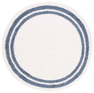 Safavieh Calico Plush Ivory & Blue Shag Rug — Power-Loomed Turkish Flokati Texture, Durable Soft Pile Comfort 3'-0" x 5'-0" CLC100A-3