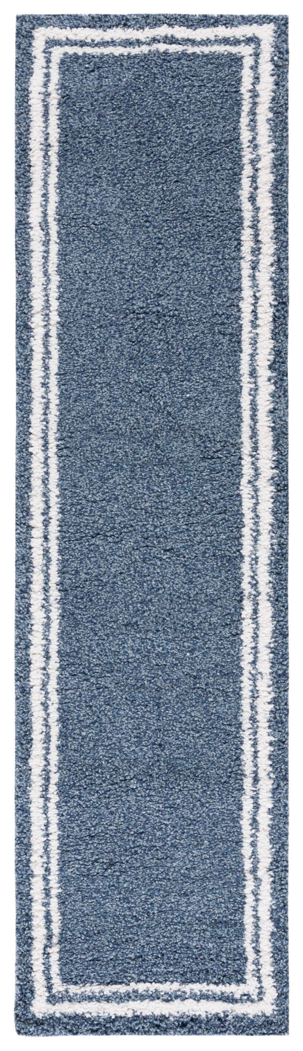 Safavieh Calico Plush Blue & Ivory Shag Rug — Power-Loomed Turkey, 1.625" Pile For Luxurious Comfort And Style 10'-0" x 14'-0" CLC100M-10