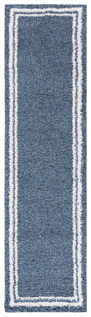 Safavieh Calico Plush Blue & Ivory Shag Rug — Luxe Flokati Texture, Deep Pile Comfort, Power-Loomed Turkey 5'-3" x 5'-3" CLC100M-5SQ