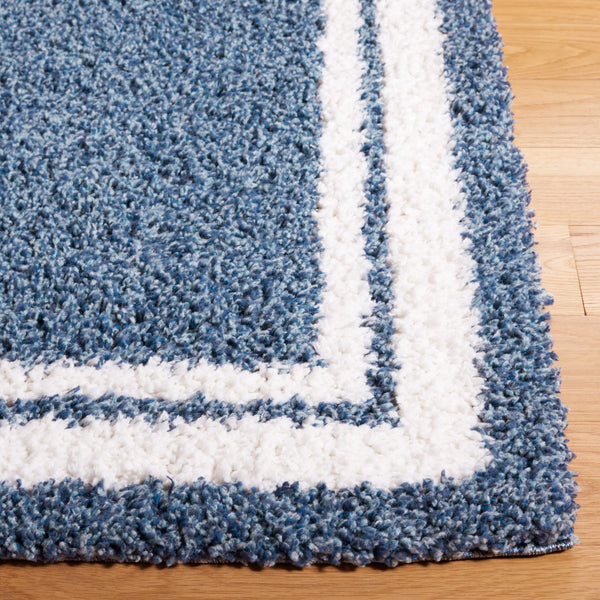 Safavieh Calico Plush Turkish Shag Rug In Serene Blue And Ivory — High-Pile Comfort, Durable Power-Loomed Design 3'-0" x 5'-0" CLC100M-3