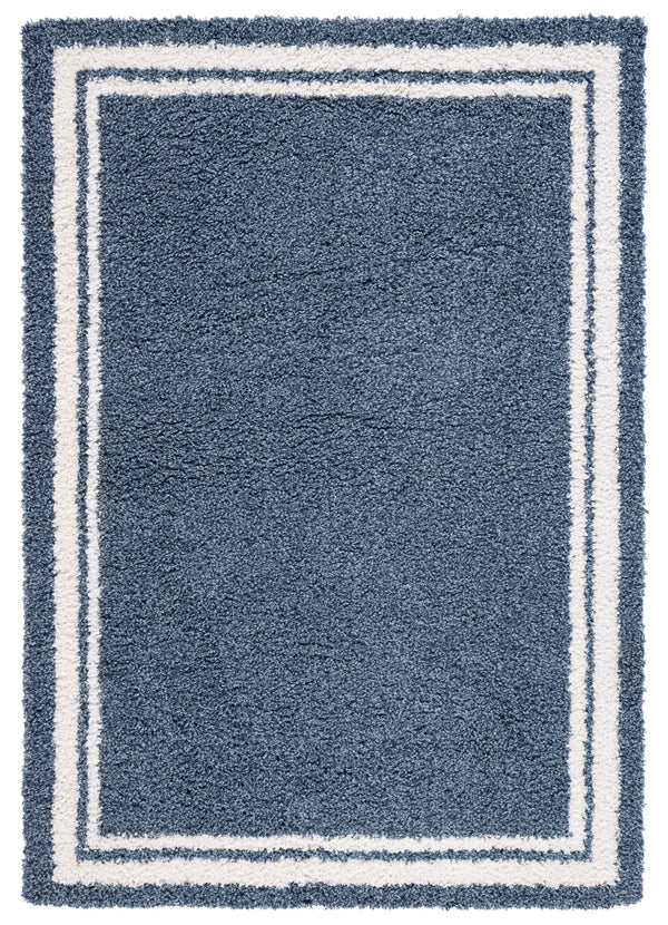Safavieh Calico Plush Blue & Ivory Shag Rug — Luxe Flokati Texture, Deep Pile Comfort, Power-Loomed Turkey 5'-3" x 5'-3" CLC100M-5SQ