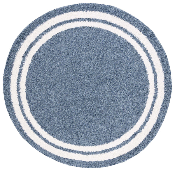 Safavieh Calico Plush Turkish Shag Rug In Serene Blue And Ivory — High-Pile Comfort, Durable Power-Loomed Design 3'-0" x 5'-0" CLC100M-3