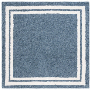 Safavieh Calico Plush Blue & Ivory Shag Rug — Power-Loomed Turkey, 1.625" Pile For Luxurious Comfort And Style 10'-0" x 14'-0" CLC100M-10