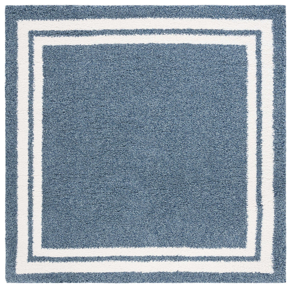 Safavieh Calico Plush Turkish Shag Rug In Serene Blue And Ivory — High-Pile Comfort, Durable Power-Loomed Design 3'-0" x 5'-0" CLC100M-3