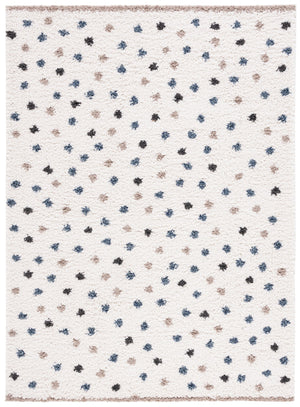 Safavieh Calico Luxurious Area Rug – Plush Shag Design With Charming Patterns, Perfect For Any Living Space Ivory ,Taupe Polyester Clc102a-5sq
