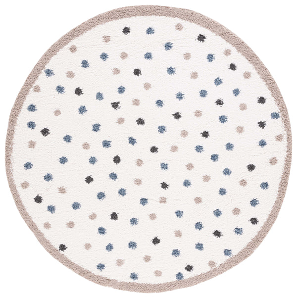 Safavieh Calico Luxurious Area Rug – Plush Shag Design With Charming Patterns, Perfect For Any Living Space Ivory ,Taupe Polyester Clc102a-5sq