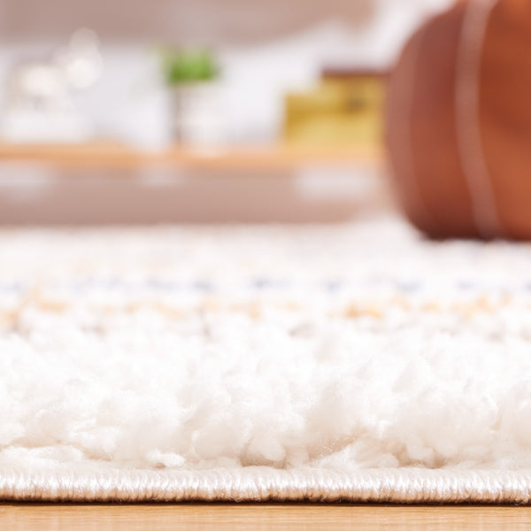 Safavieh Calico Ivory & Gold Shag Rug 3'X5' — Plush 1.625" Pile, Turkish Power-Loomed, Modern Cozy Accent CLC110A-3