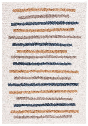 Safavieh Calico Ivory & Gold Shag Rug 3'X5' — Plush 1.625" Pile, Turkish Power-Loomed, Modern Cozy Accent CLC110A-3