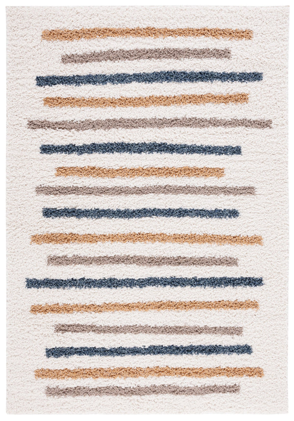 Safavieh Calico Ivory & Gold Shag Rug 3'X5' — Plush 1.625" Pile, Turkish Power-Loomed, Modern Cozy Accent CLC110A-3
