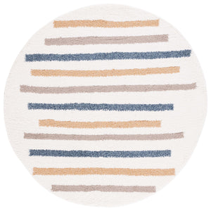 Safavieh Calico Ivory & Gold Shag Rug 3'X5' — Plush 1.625" Pile, Turkish Power-Loomed, Modern Cozy Accent CLC110A-3