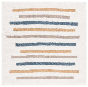 Safavieh Calico Ivory & Gold Shag Rug 3'X5' — Plush 1.625" Pile, Turkish Power-Loomed, Modern Cozy Accent CLC110A-3